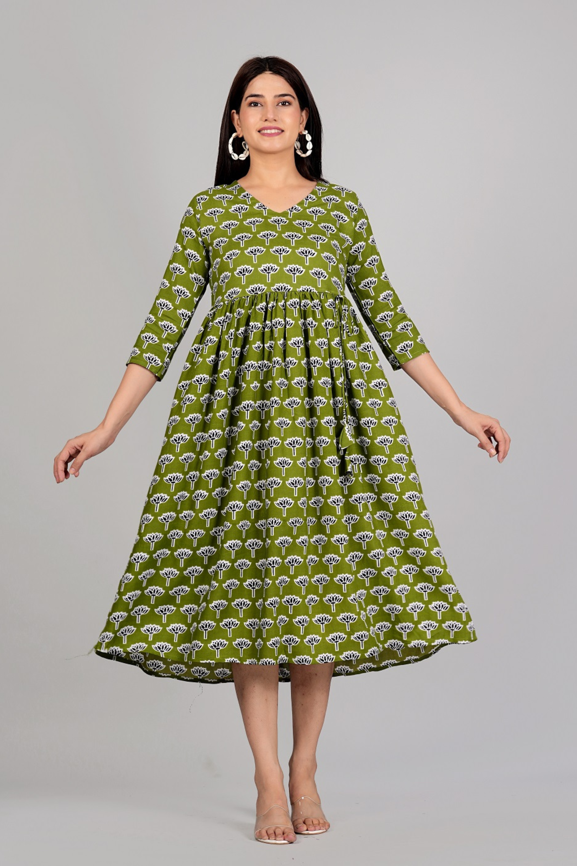 Flower Printed Gown - Fasshion Hub india