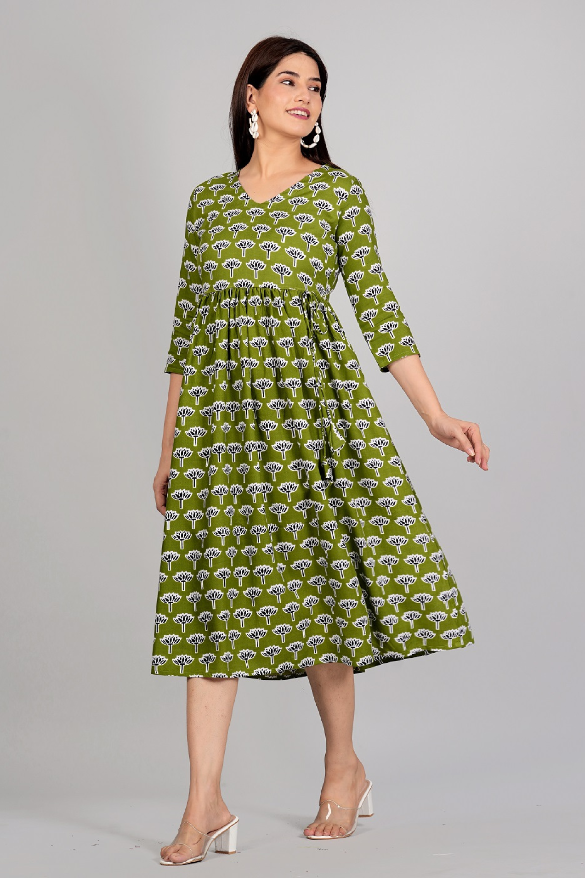 Flower Printed Gown - Fasshion Hub india