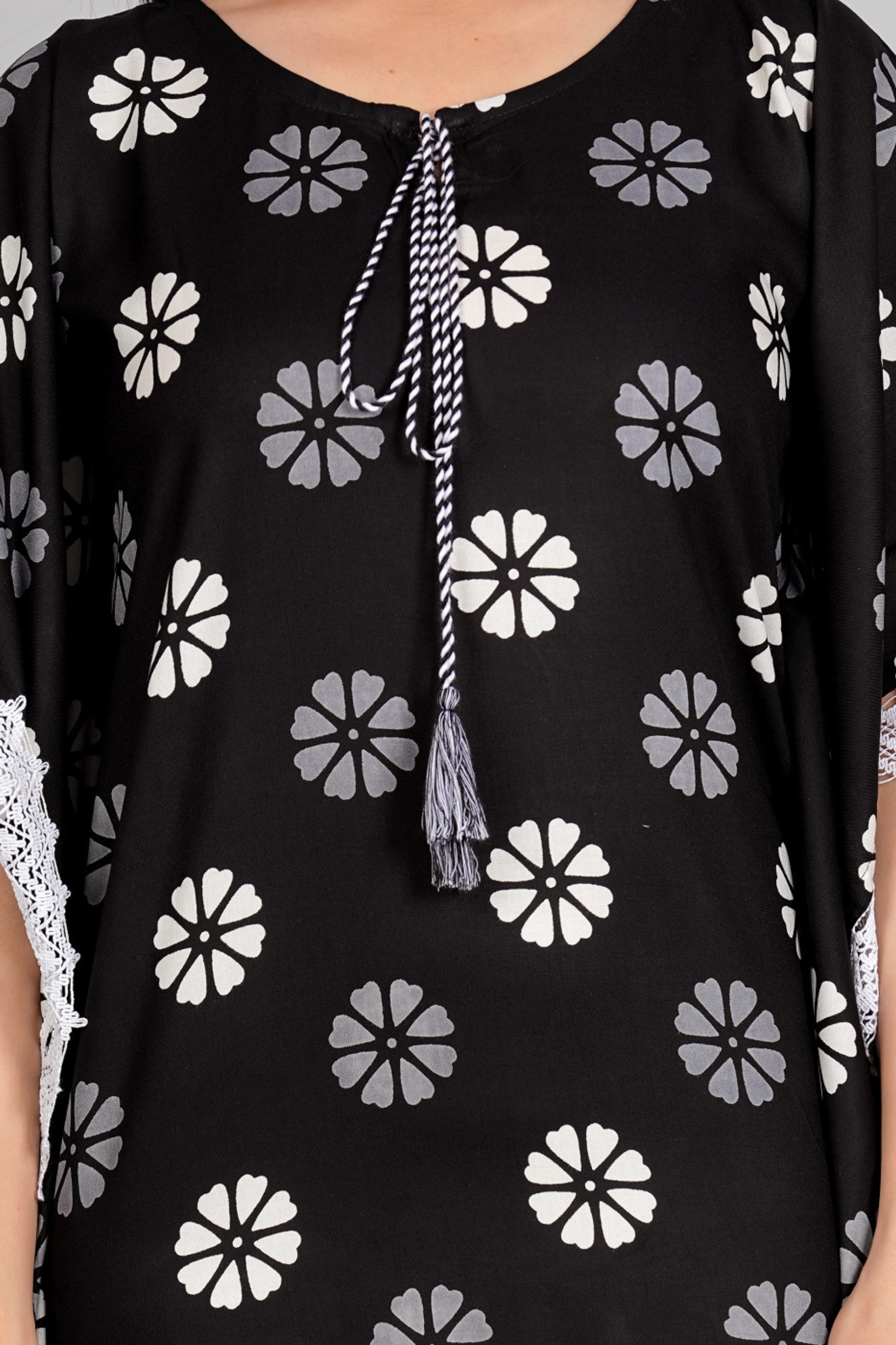 Elegant Black Kaftan Dress - Fasshion Hub india