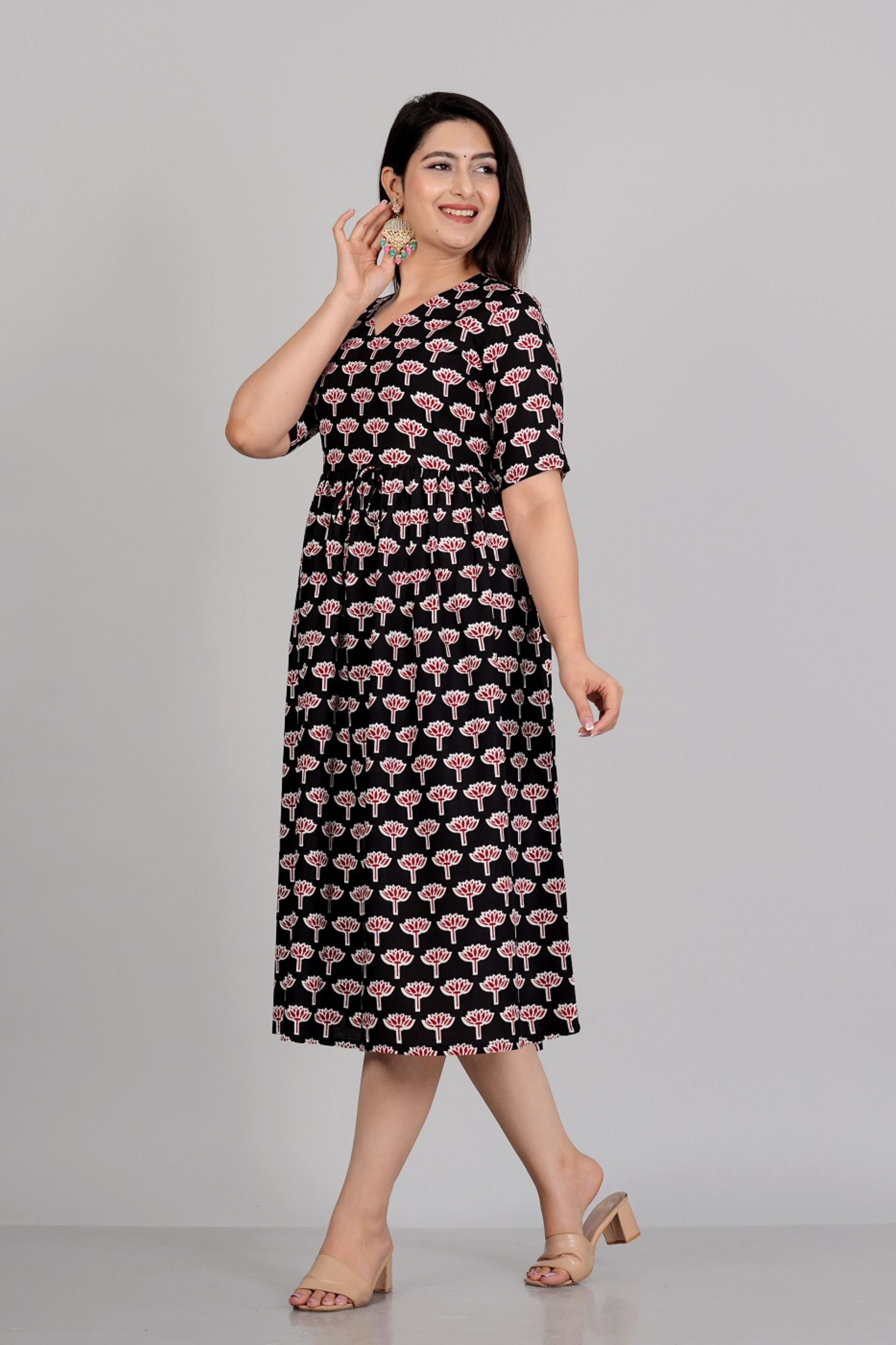 Flower Printed Gown - Fasshion Hub india