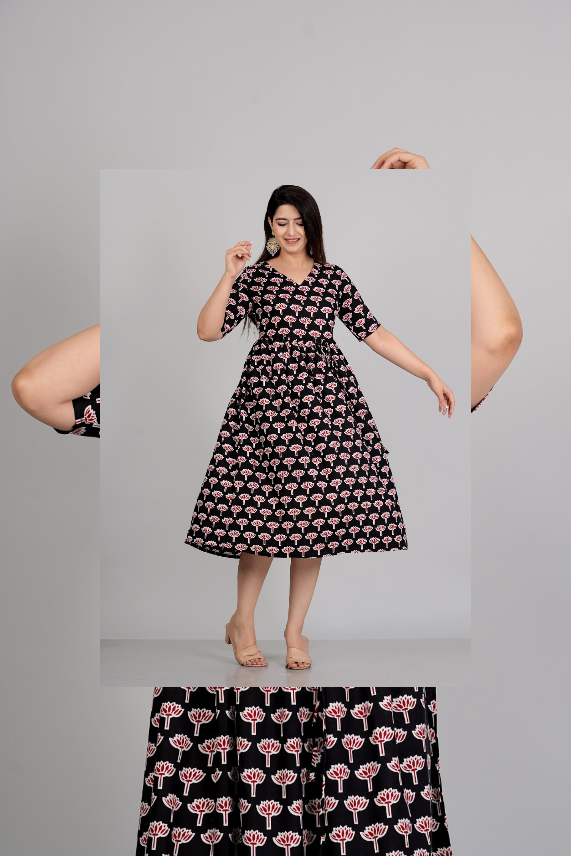 Flower Printed Gown - Fasshion Hub india