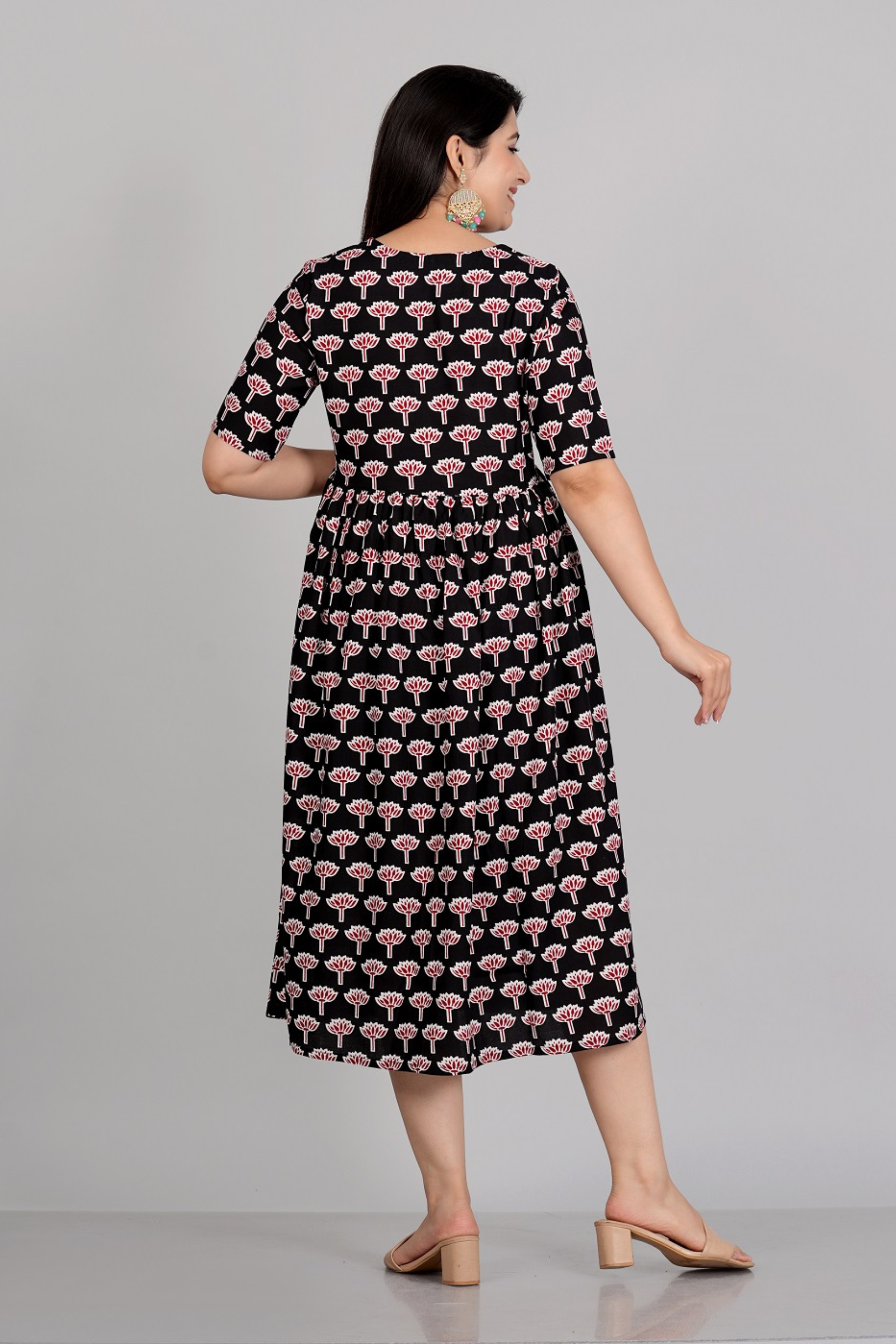 Flower Printed Gown - Fasshion Hub india
