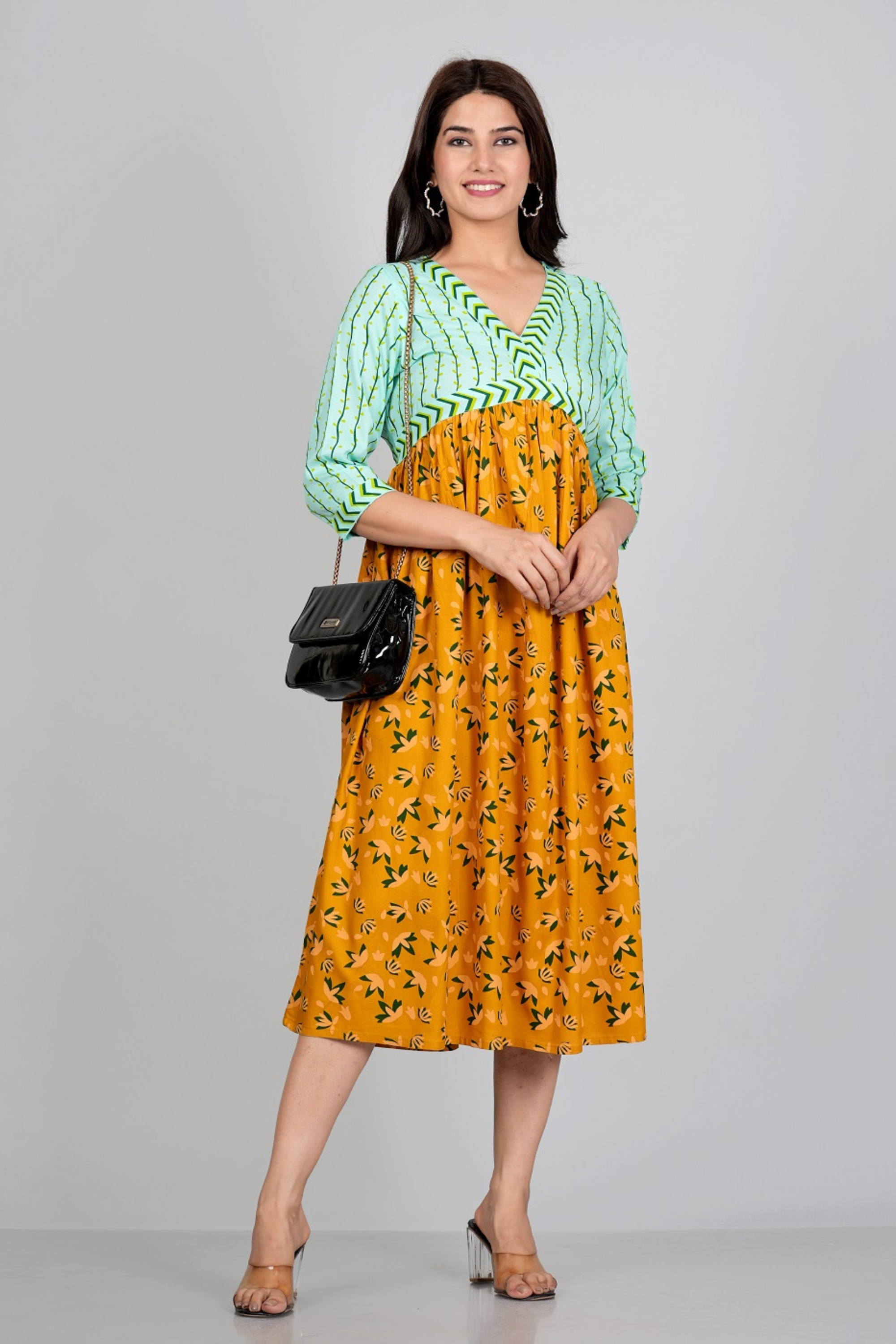 Two shade Aliya Cut Gown - Fasshion Hub india