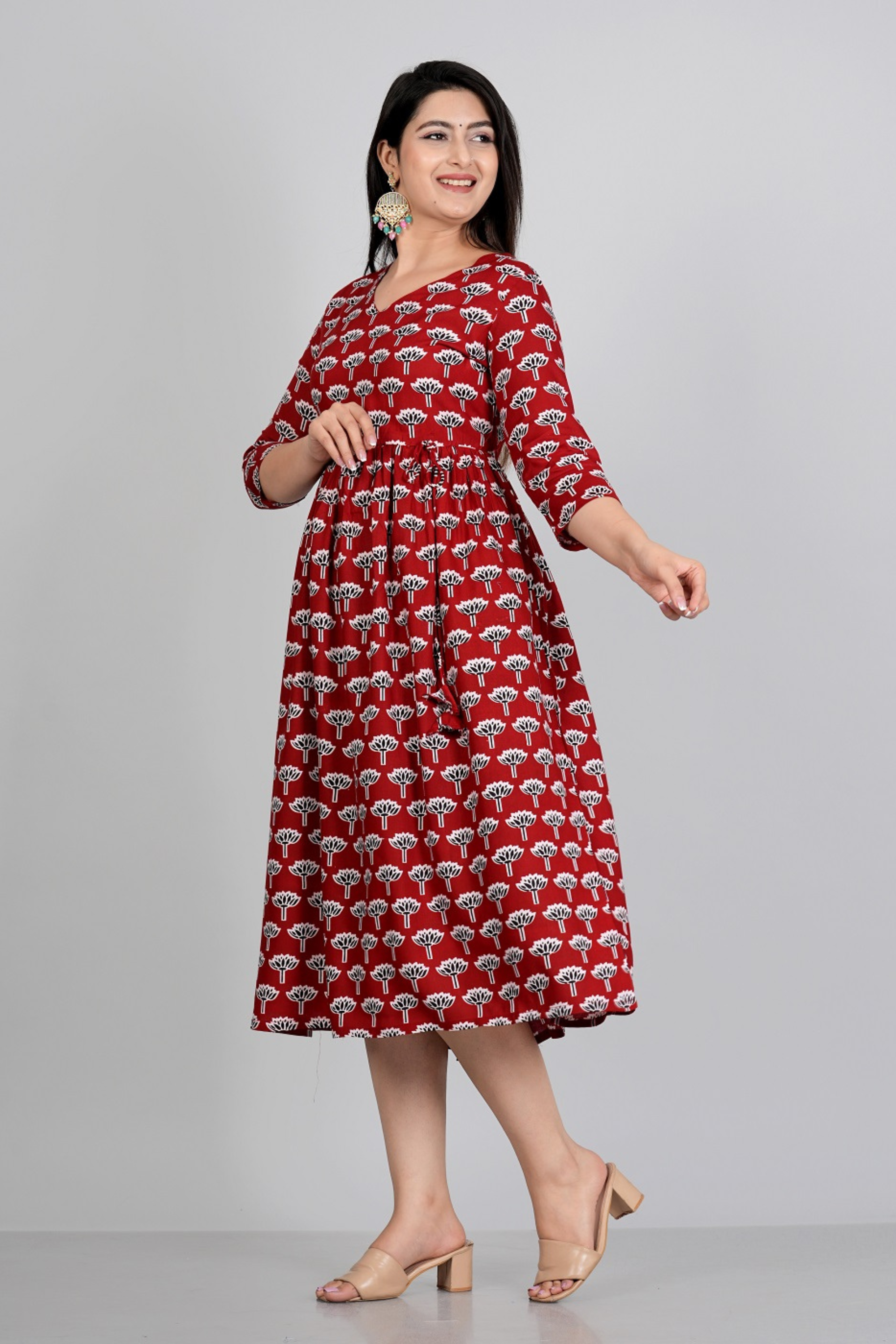 Flower Printed Gown - Fasshion Hub india