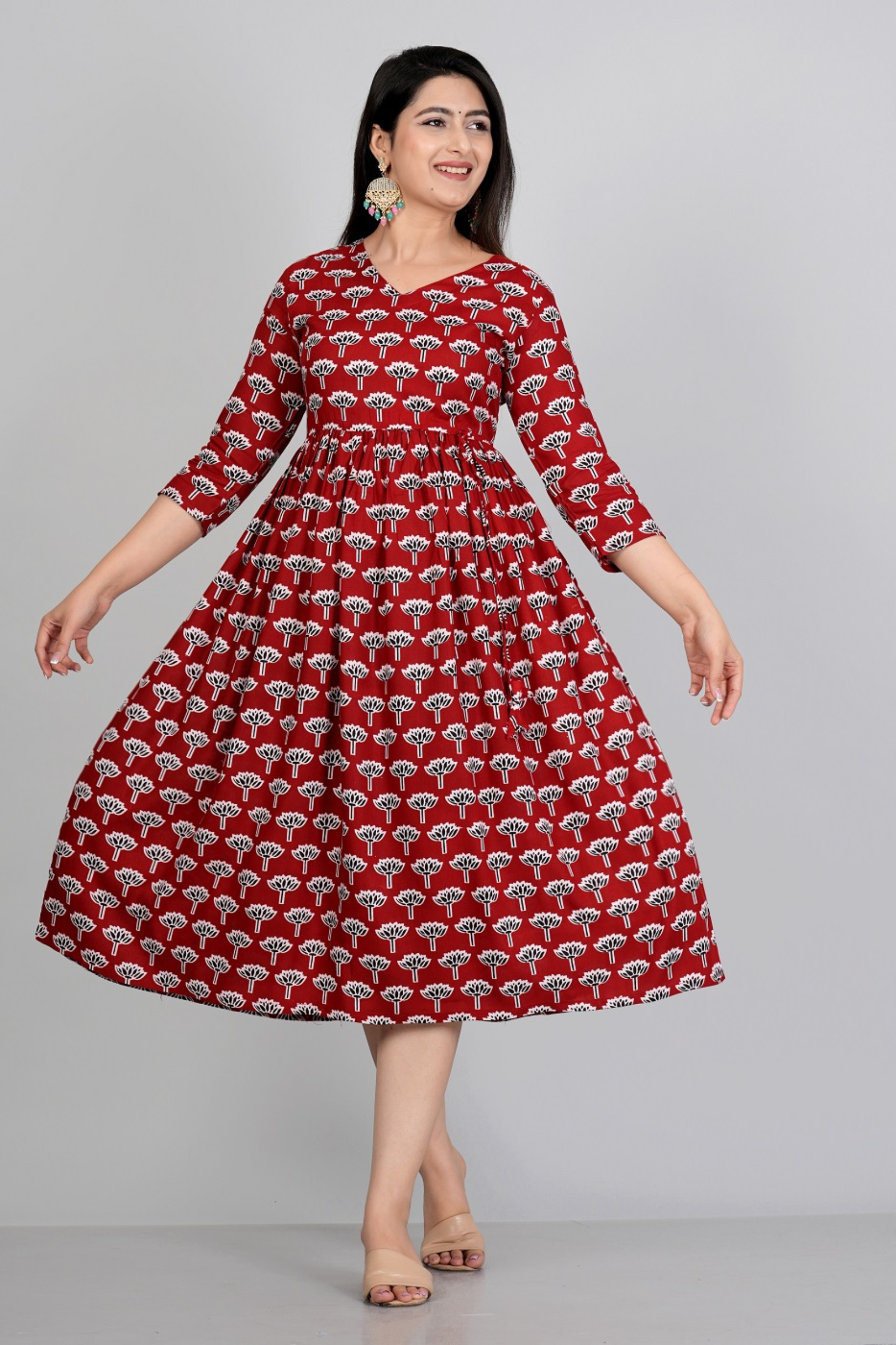 Flower Printed Gown - Fasshion Hub india