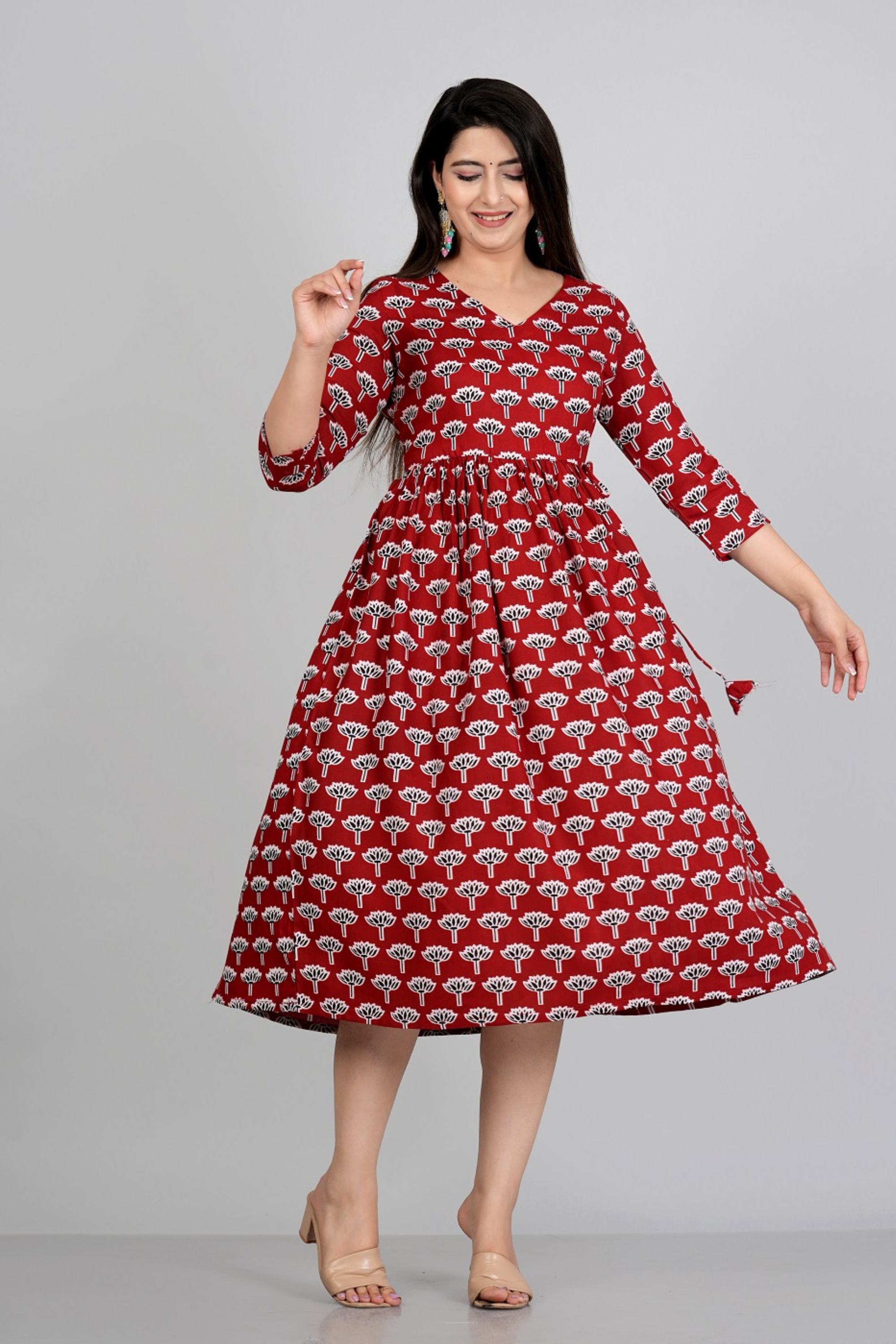 Flower Printed Gown - Fasshion Hub india