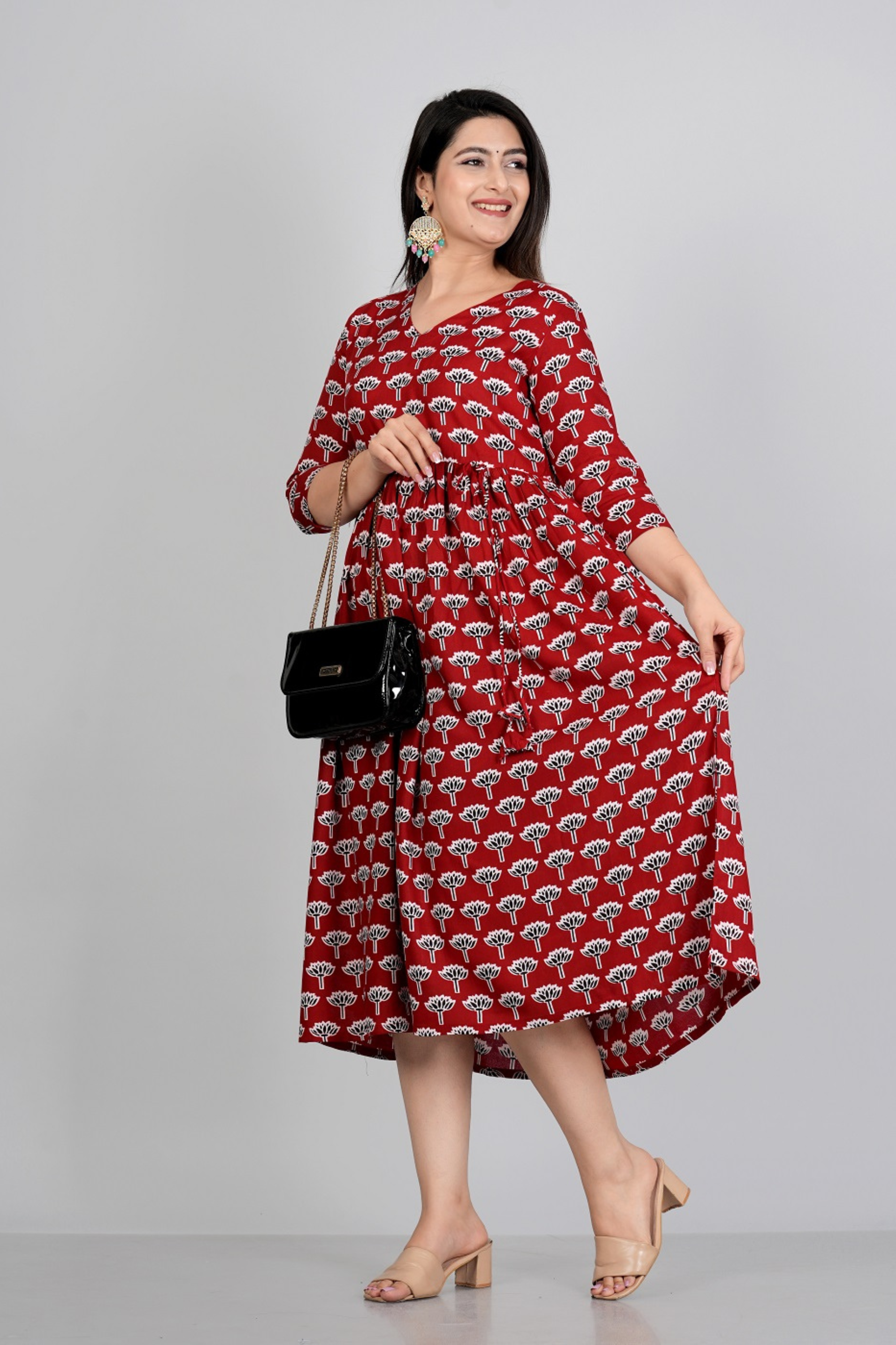 Flower Printed Gown - Fasshion Hub india