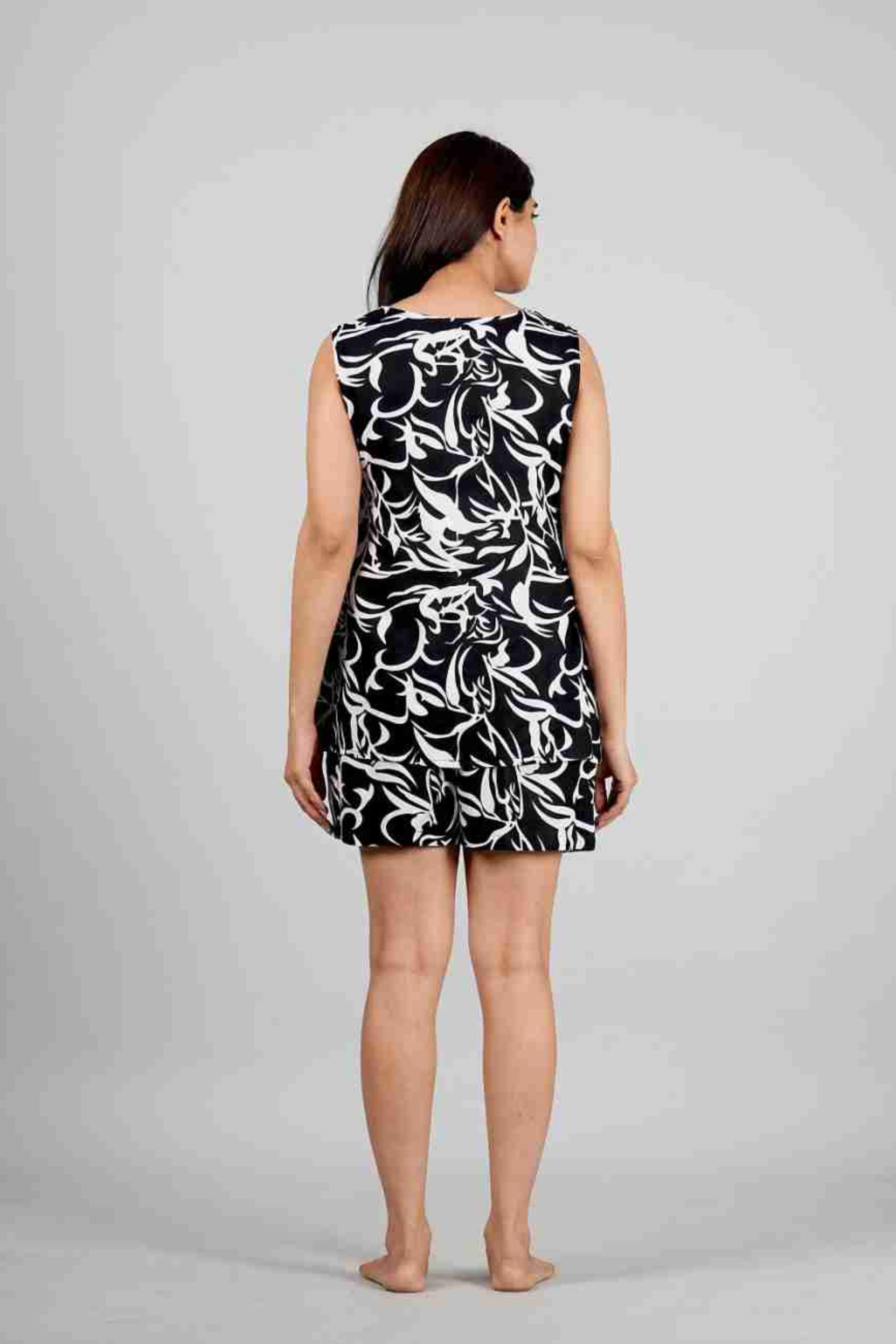 Gobya Stylish Printed Sleeveless Top With Shorts - Fasshion Hub india