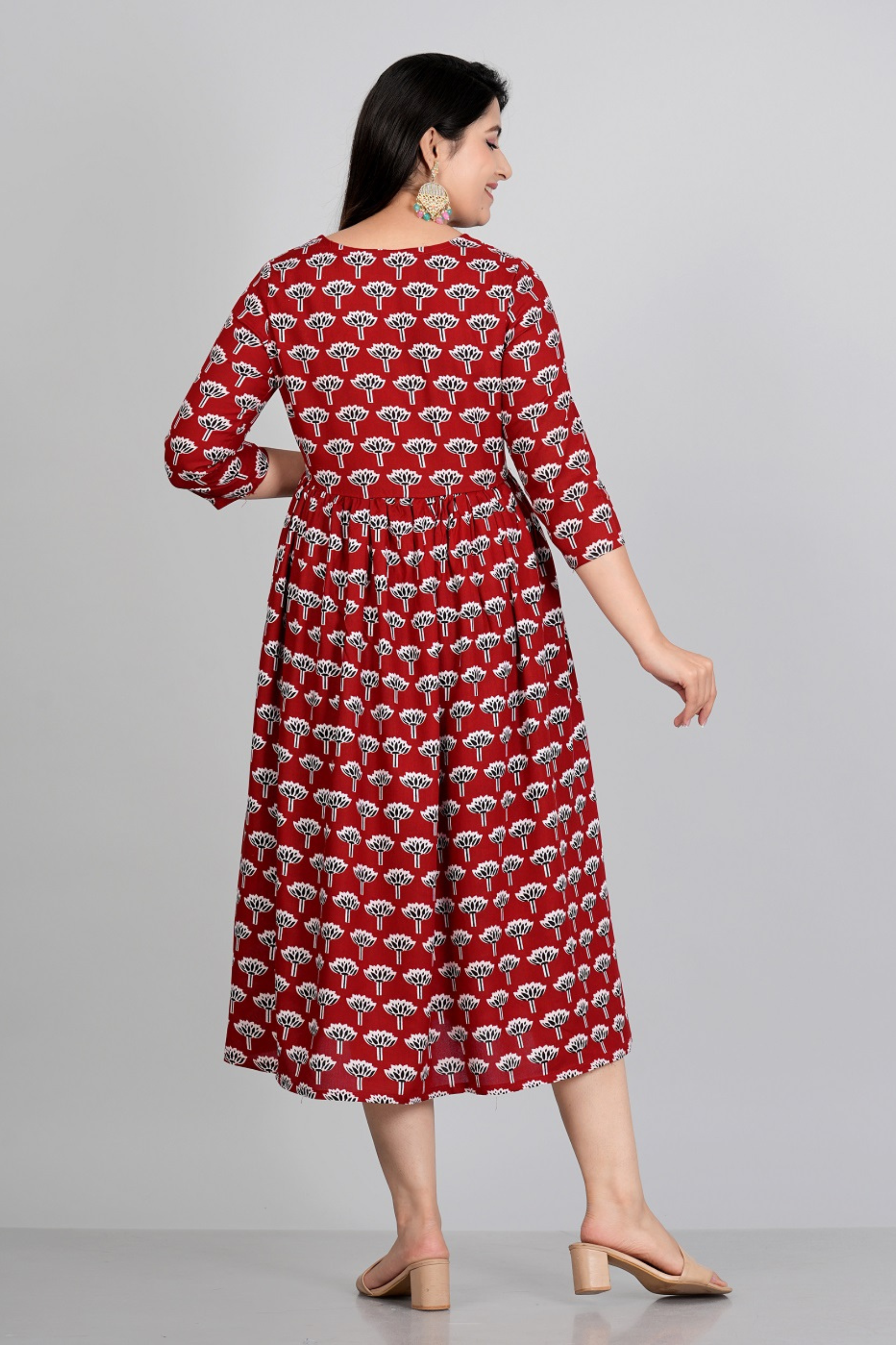 Flower Printed Gown - Fasshion Hub india