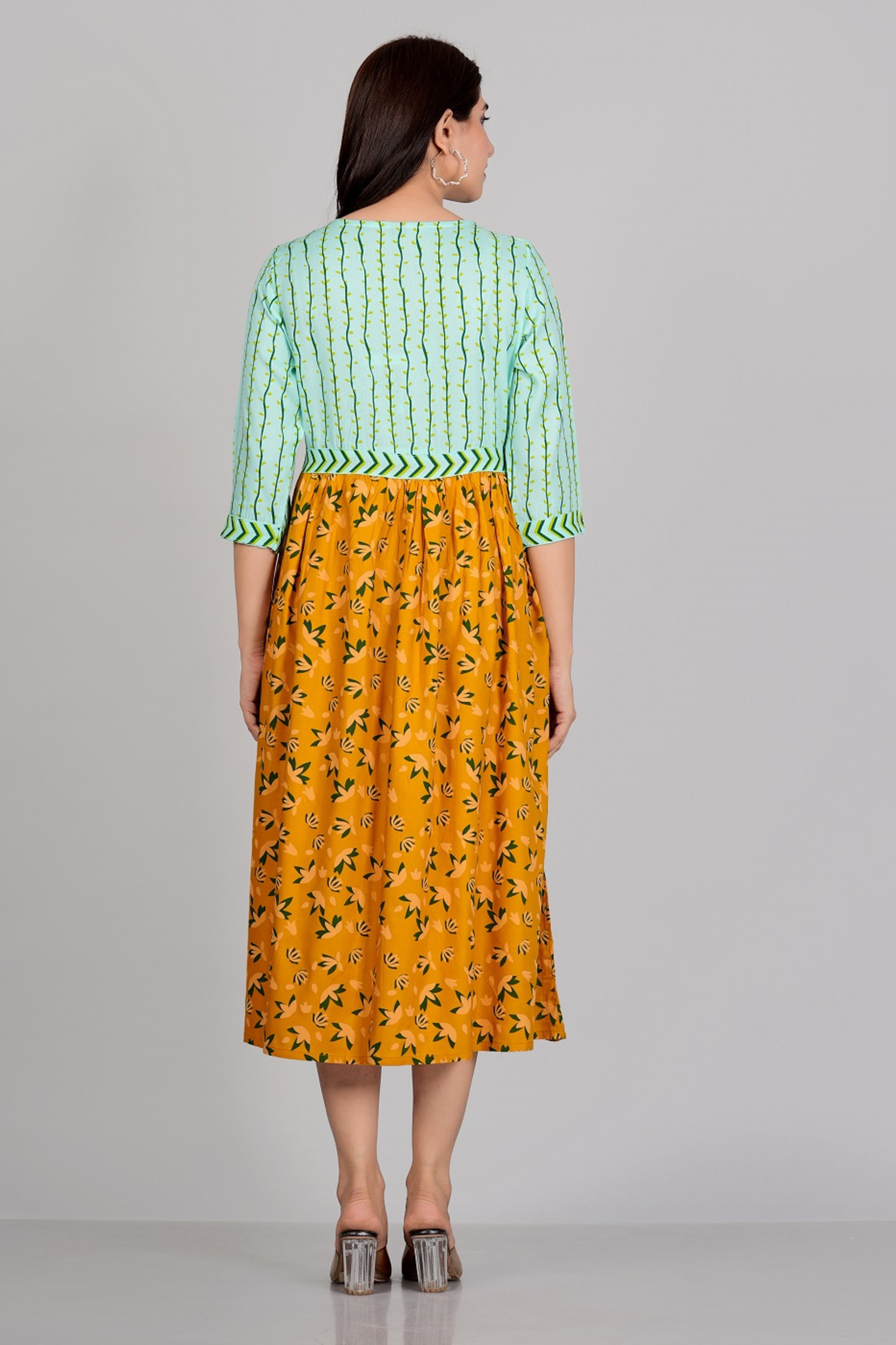 Two shade Aliya Cut Gown - Fasshion Hub india