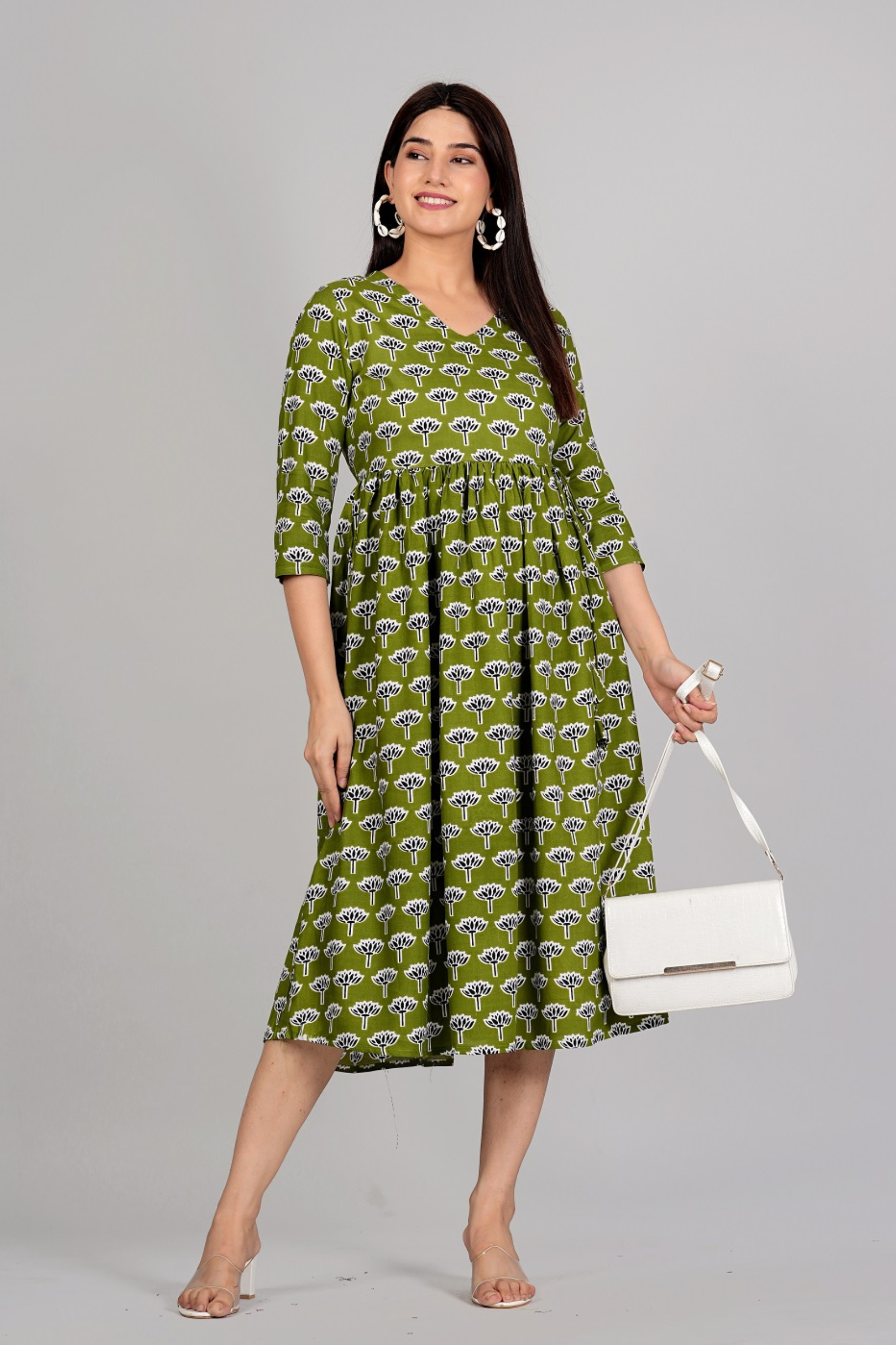 Flower Printed Gown - Fasshion Hub india