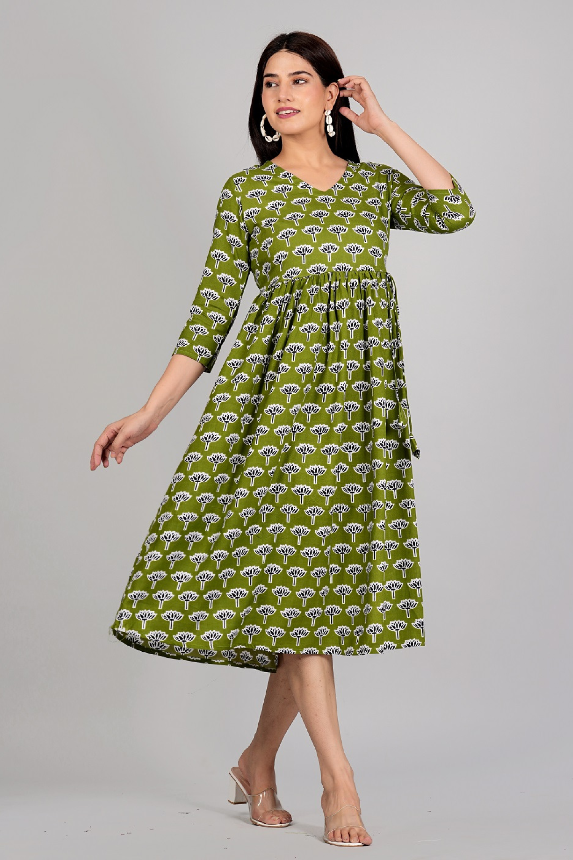 Flower Printed Gown - Fasshion Hub india
