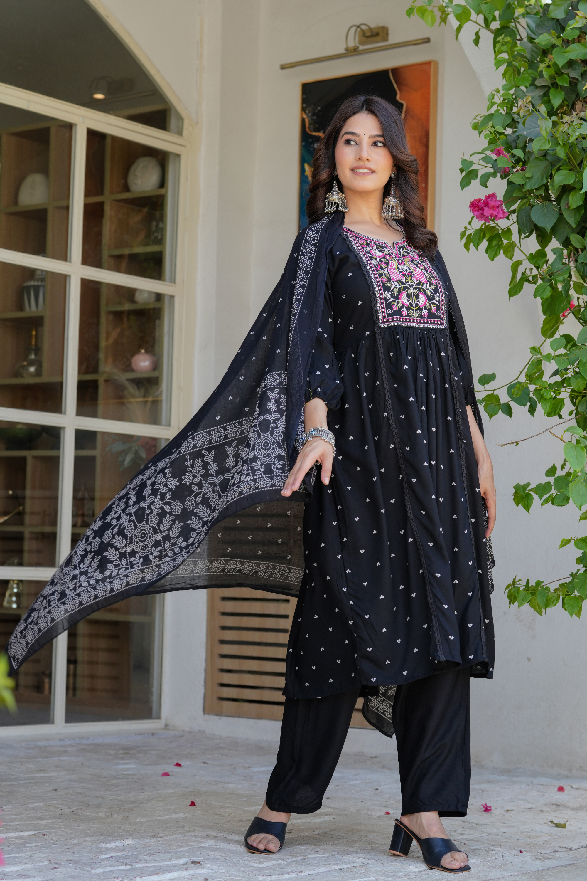 Neck Embroidered Kurta Set - Fasshion Hub india