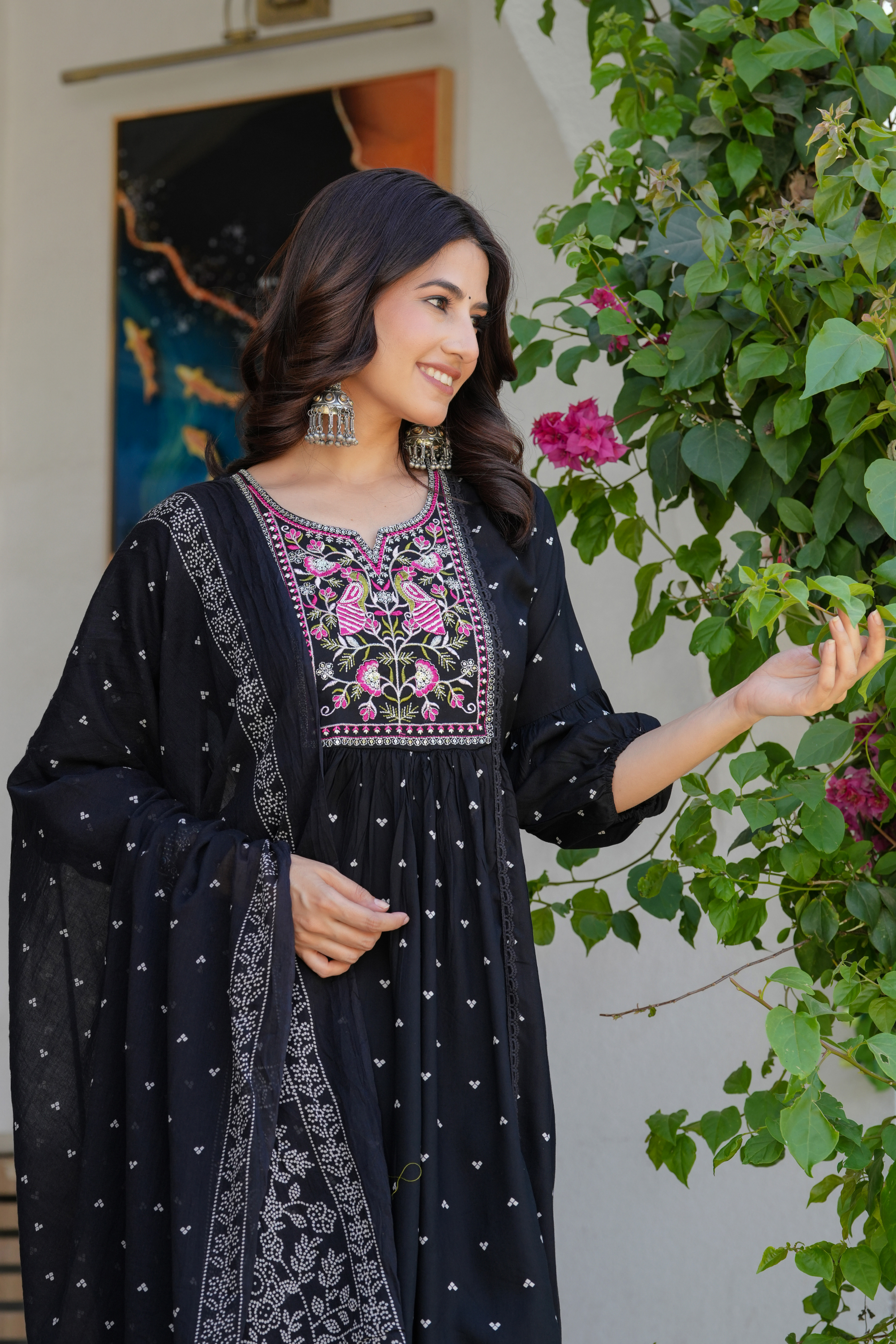 Neck Embroidered Kurta Set - Fasshion Hub india