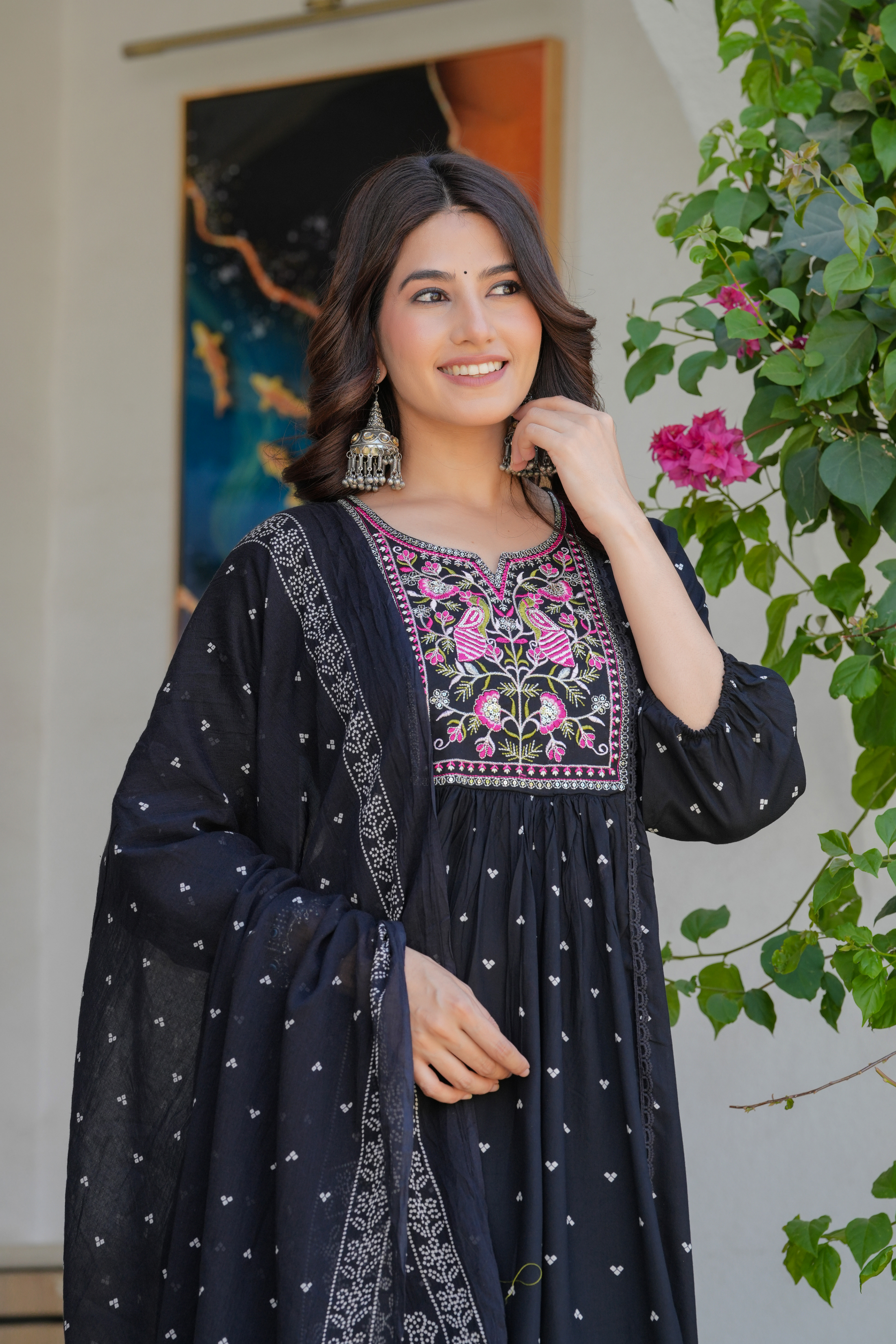 Neck Embroidered Kurta Set - Fasshion Hub india