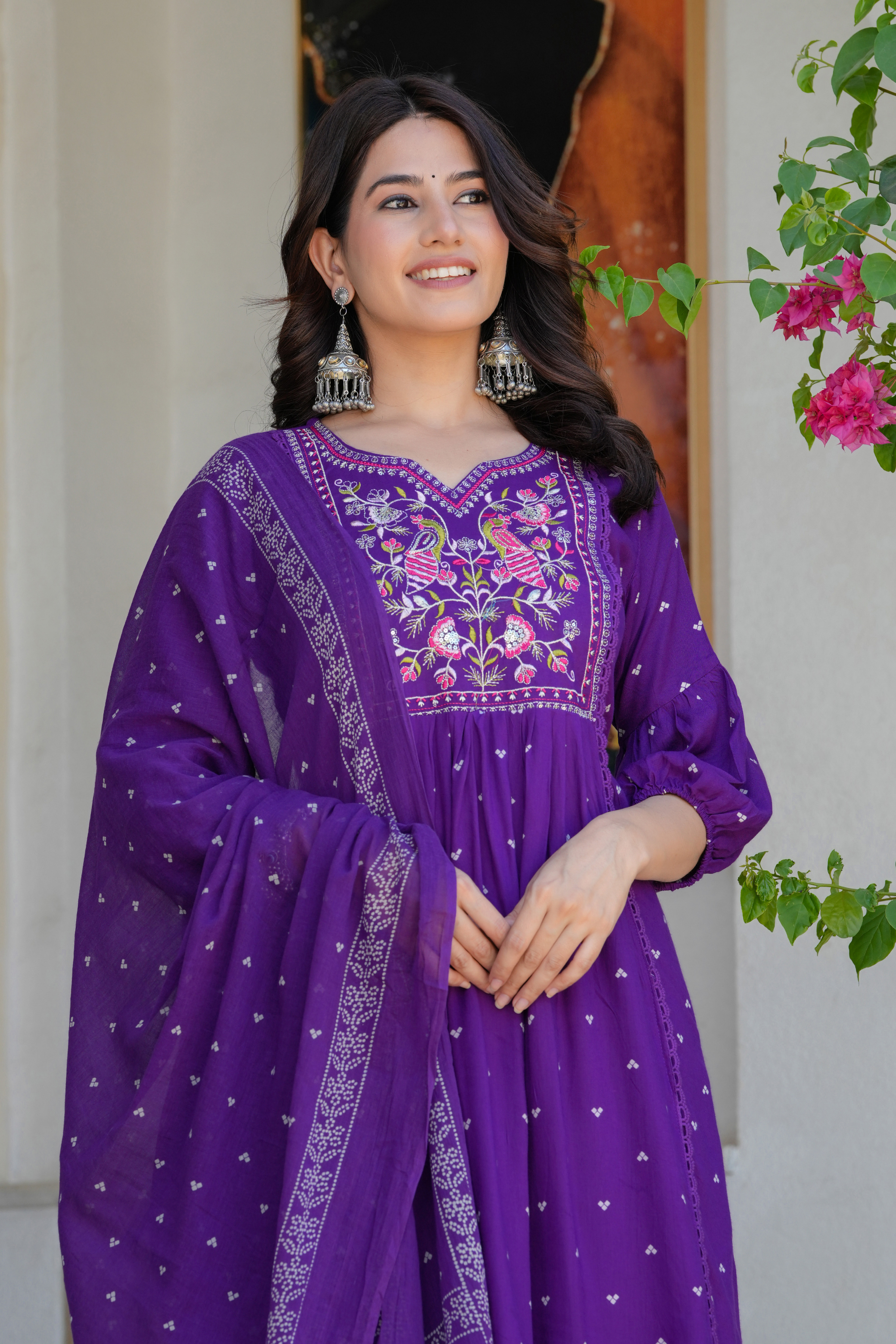 Neck Embroidered Kurta Set - Fasshion Hub india