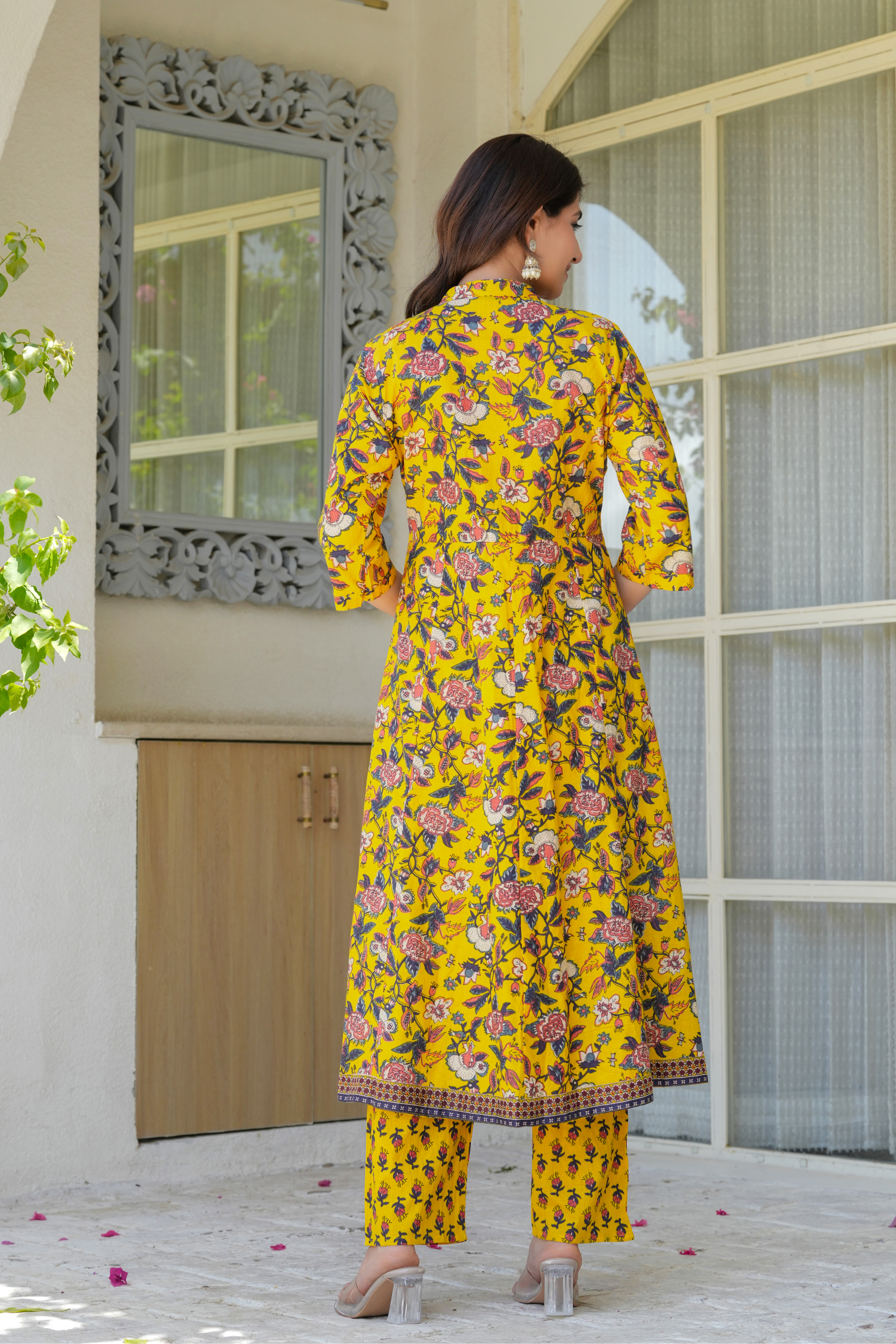 Flower Printed Three piece suit - Fasshion Hub india