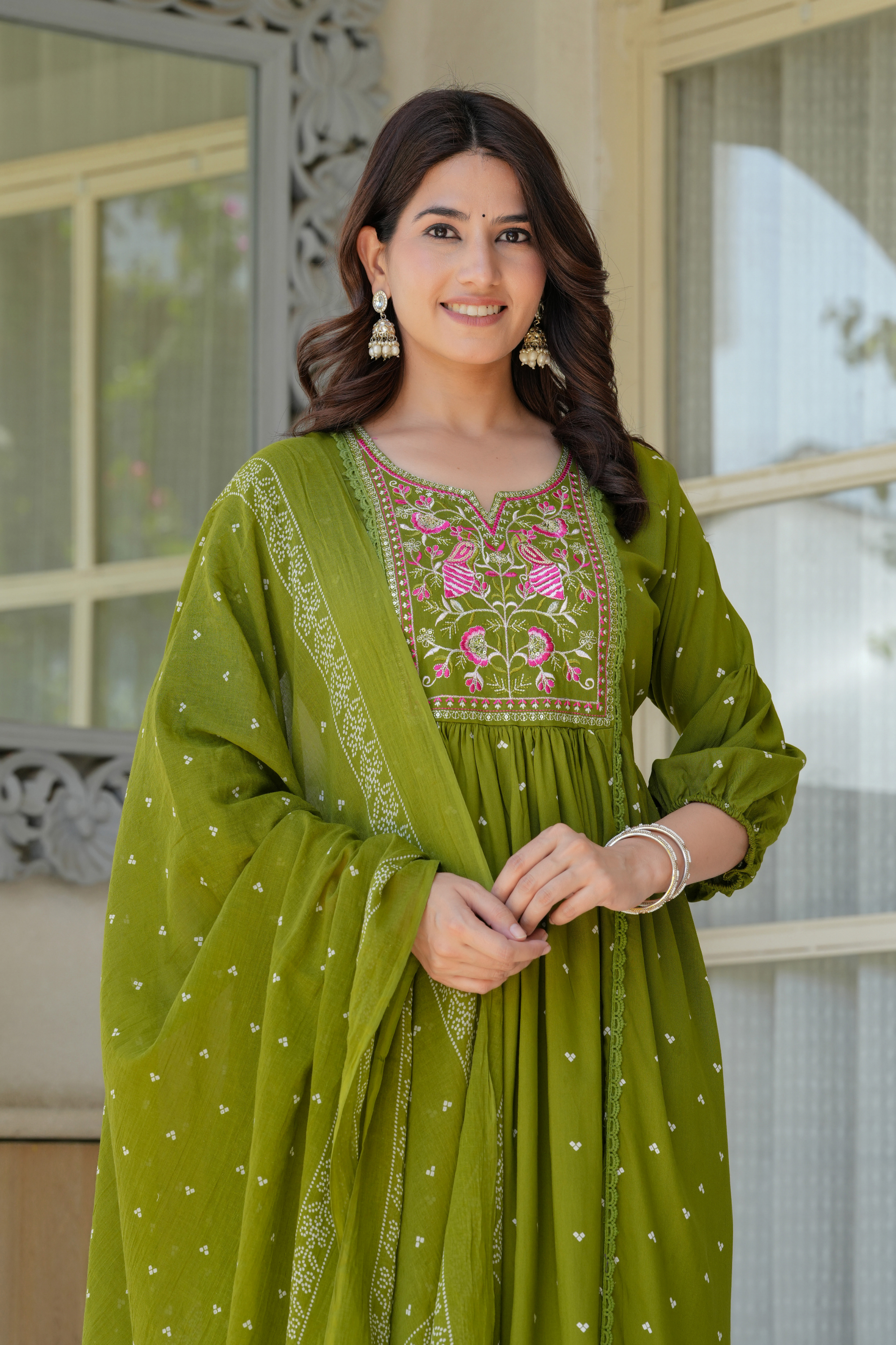 Neck Embroidered Kurta Set - Fasshion Hub india