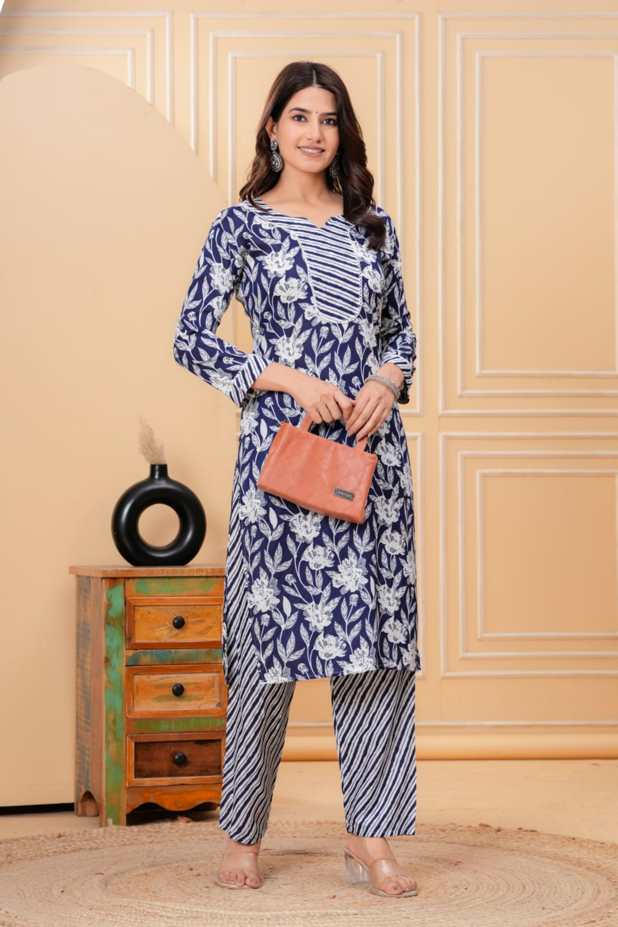 Midnight Bloom Kurta Set
