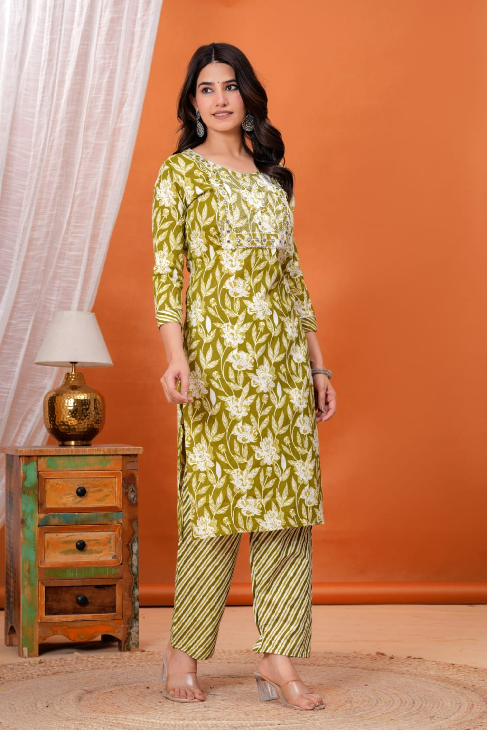 Midnight Bloom Kurta Set