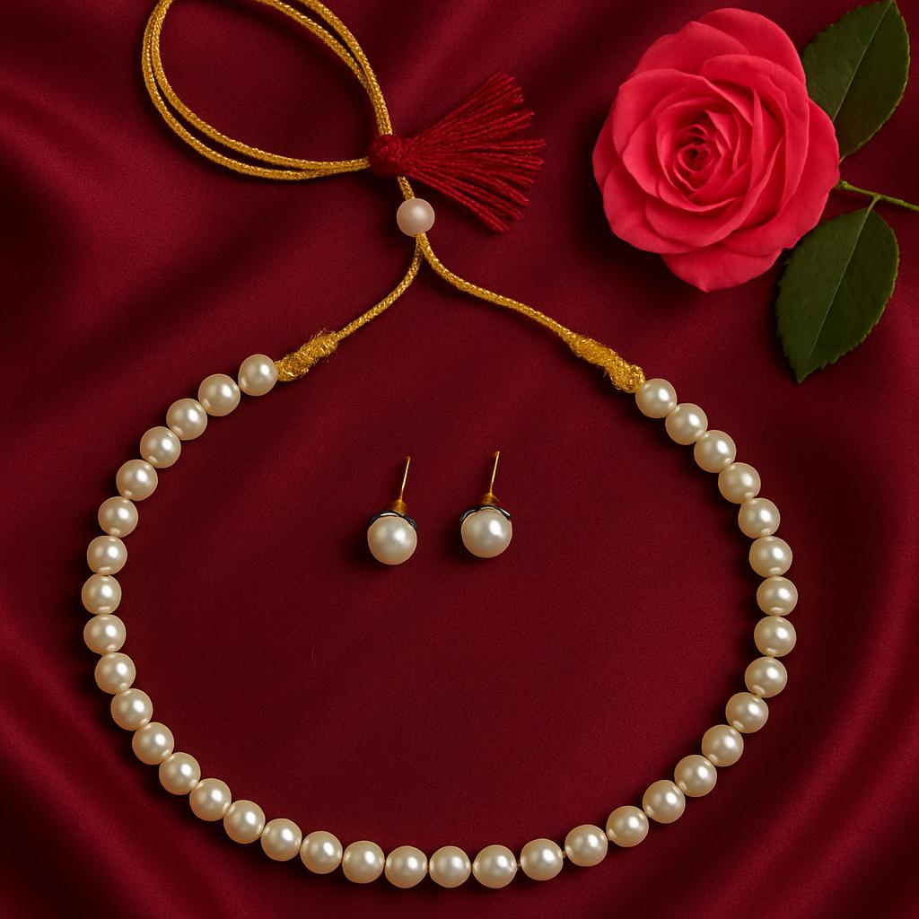 Single Line Pearl Jewelry Set