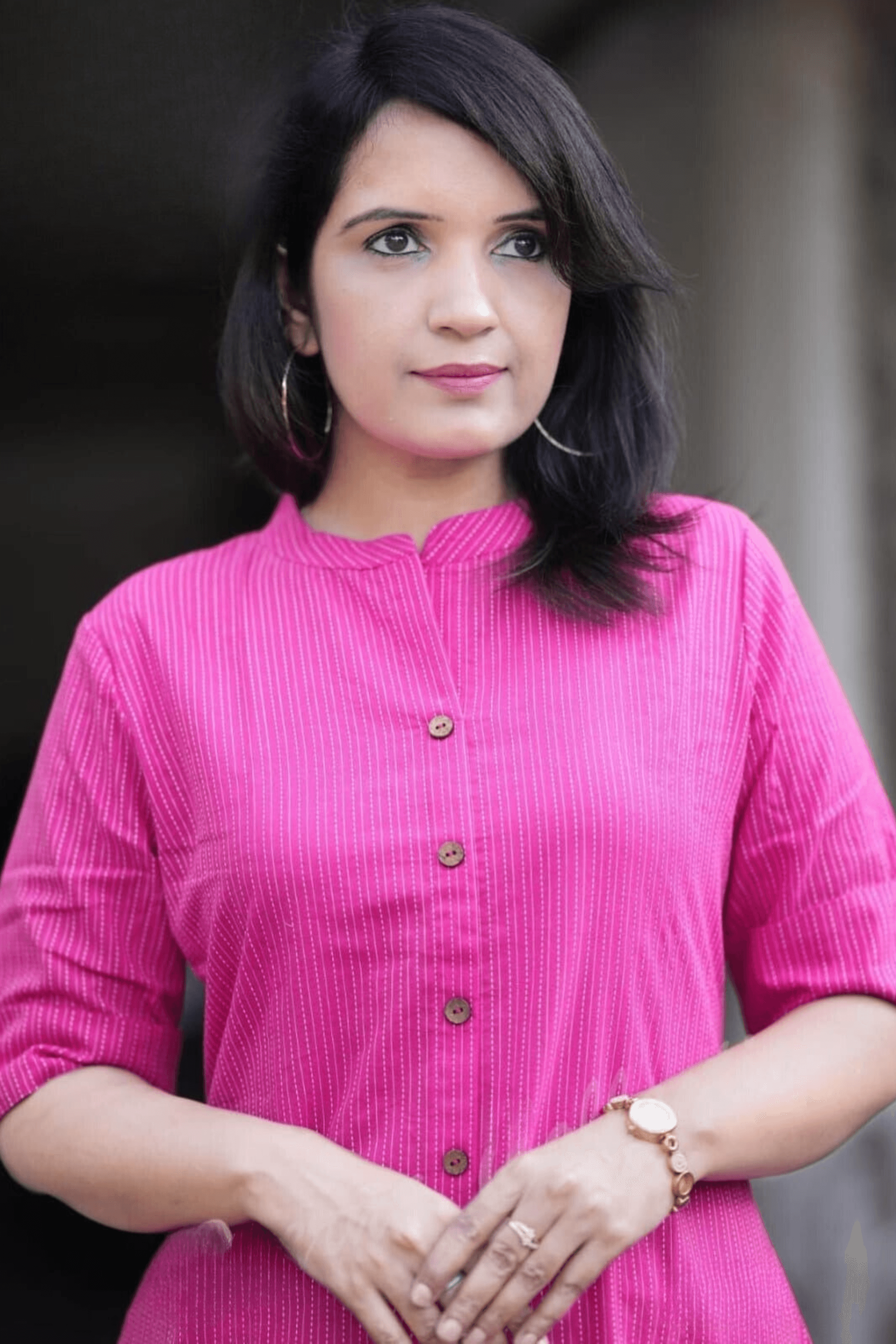 Pink Cotton Katha Kurta With Palazzo - Fasshion Hub india
